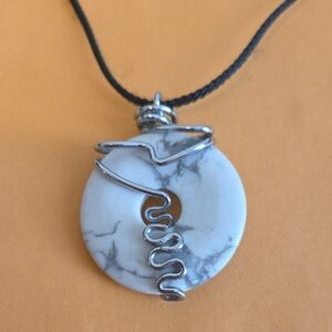 Marble Stone Pendant Necklace